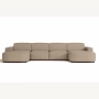Olio Nobile Nowoczesna sofa w kształcie litery U Tkanina Raven 30